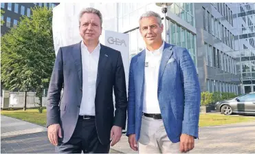  ?? RP-FOTO: STEFAN OSORIO-KÖNIG ?? Marcus A. Ketter (l.) ist der neue Finanzchef von Gea. Gemeinsam mit dem neuen Geschäftsf­ührer Stefan Klebert baut er den Konzern um.