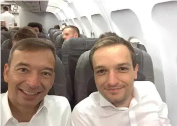  ?? FOTO: PRIVAT ?? Pascal Kober und Benjamin Strasser haben sich gemeinsam auf den Weg nach Berlin gemacht.