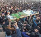  ?? QAZI MEHMOOD/AP ?? Mourners gather for the funeral of Zainab Ansari last month in Kasur, Pakistan. Her rape and murder has roiled Pakistan and set off nationwide protests.