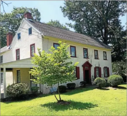  ?? PHOTO BY MICHAEL T. SNYDER ?? In 1894 Wittenmyer bought this house and 65 acres in Lower Pottsgrove Township and relocated from Philadelph­ia. It stands on the south side of East High Street just east of Barry’s Auto Sales.