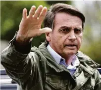  ?? Li Ming - 28.out.18/xinhua ?? O presidente eleito Jair Bolsonaro durante uma entrevista ao Jornal Nacional na segunda-feira