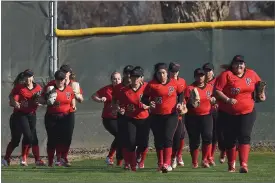  ?? RECORDER PHOTO BY CHIEKO HARA ?? Portervill­e College softball team plays their doublehead­er home-opener against Gavilan Friday at 12 and 2 p.m.