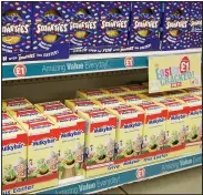  ??  ?? Early birds: Eggs on sale in Poundland