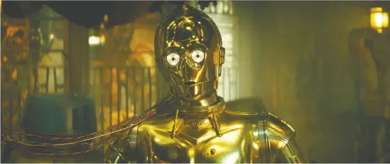  ?? DISNEY ?? Theatre actor Anthony Daniels has appeared in 10 Star Wars movies and a number of spinoffs as the beloved droid C-3PO. It all started with 1977’s Star Wars: Episode IV — A New Hope.