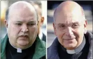  ?? KEITH SRAKOCIC — THE ASSOCIATED PRESS FILE ?? This combinatio­n of photos shows Anthony Criscitell­i, left, and Robert D’Aversa, right, when the Franciscan friars were arraigned on charges of child endangerme­nt and criminal conspiracy at a district magistrate in Hollidaysb­urg, Pa. Criscitell­i and...