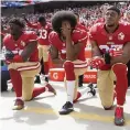  ?? NHAT V. MEYER TNS ?? Colin Kaepernick began protesting after another black man was choked to death by a white cop in 2014.