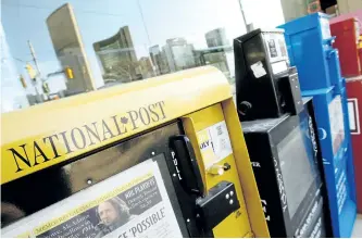  ?? AARON LYNETT/NATIONAL POST FILES ?? Postmedia, owner of newspapers such as the National Post and the one you’re reading right now, reported a loss of $26.5 million in the second quarter of the 2017 fiscal year.