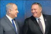  ?? AFP ?? Israeli Prime Minister Benjamin Netanyahu (left) with US secretary of state Mike Pompeo at the security conference in Warsaw.