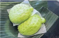  ??  ?? Steamed durian bun.