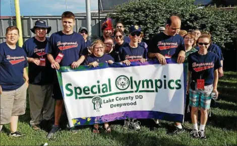  ?? SUBMITTED ?? Some of the 71 athletes from Lake County who competed in the 2018 Ohio Special Olympic games pose for a photo, above.