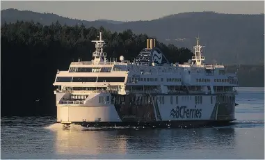  ?? DARRYL DYCK/THE CANADIAN PRESS ?? The Liberal government has ruled out cost-saving changes to BC Ferries routes, and suggests the company reduce its internal costs. BC Ferries counters it has limited options since current routes account for 80 per cent of its budget.