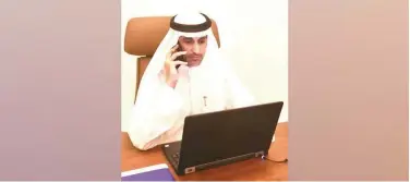  ??  ?? ↑
Saif Mohammed Al Midfa during the meeting.