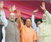  ?? PTI ?? Uttar Pradesh CM Yogi Adityanath announced zerotolera­nce towards communal violence but many say his appointmen­t might boost the Hindutva agenda in India’s biggest state