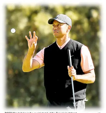  ?? AFP ?? TIGER Woods fades in the crucial stretch of the Genesis Invitation­al.