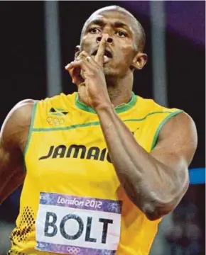  ?? AFP PIC ?? Usain Bolt seeks to round off his glittering individual track career with the defence of his world 100m title.