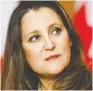  ??  ?? Chrystia Freeland