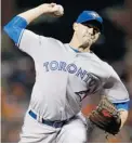  ?? PATRICK SEMANSKY/ THE ASSOCIATED PRESS ?? Toronto Blue Jays starting pitcher Dustin McGowan tossed 6⅓ shutout innings against the Orioles on Friday.