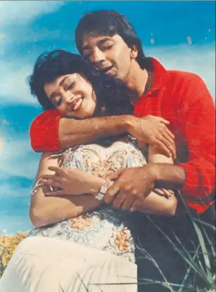  ??  ?? The one that got away: A film still from 1993 featuring Sanjay Dutt and Madhuri Dixit.