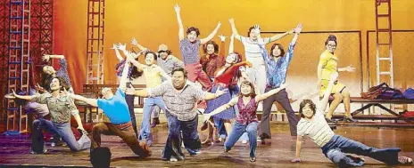  ??  ?? Musical nAPO! stars Mark Bautista, Jobim Javier, Alfritz Blanche, Sab Jose, Jef Flores, Jon Abella, Vyen Villanueva, Jon Philipe Go, Raul Victor Montesa, Jordan Bartolome, Derrick Gozos, Rita Daniela, Marika Sasaki, Neomi Gonzales, Gian Gloria, Shalee Vicencio, Peachy Atilano-Guevara and Anton Posadas.