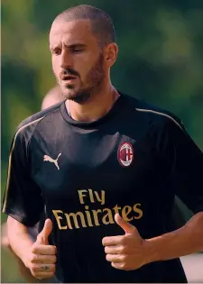  ?? LAPRESSE ?? Leonardo Bonucci, 31 anni, è arrivato al Milan un anno fa