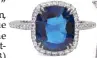  ??  ?? 3.53 ct unheated cushion deep royal blue Burmese sapphire and diamond ring