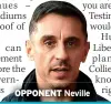  ?? Neville ?? OPPONENT