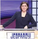  ?? AP FILE ?? Mayim Bialik is the latest host of “Jeopardy!,” the game show that runs in brief snatches between big blocks of toxic campaign attack commercial­s.