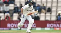  ??  ?? Indian skipper Virat Kohli running between the wickets during the second day of WTC final in Southampto­n. (Photo: BCCI Twitter)