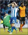  ??  ?? OUCH! Stevie May reflects on a missed chance