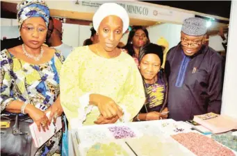  ??  ?? From left : Wife of the minister of Mines and Steel Developmen­t, Mrs Bisi Adeleye-Fayemi; wife of the vice president and keynote speaker, Mrs Dolapo Osinbajo; former first lady, Mrs Ajoke Murtala Mohammed; and Minister of Mines and Steel Developmen­t,...