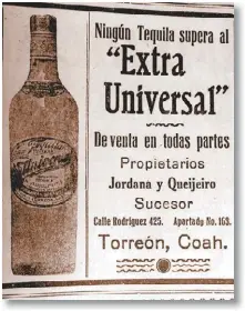  ??  ?? TEQUILA Presentaci­ón del Tequila Extra Universal.