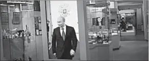  ??  ?? A video of Russian president Vladimir Putin is displayed at a Russian history museum in Moscow. (TheGuardia­n.com)