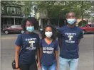  ?? L.A. PARKER - THE TRENTONIAN ?? Trenton Central High School Class of 2020 seniors (L-R) India Bracey, Charlene Richards and Ayouba Swaray starred in special event at Chambers Street high school.