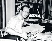  ??  ?? Steve Ditko at work in the 1950s. He and Stan Lee, from Marvel Comics, were the co-creators of Spider-man