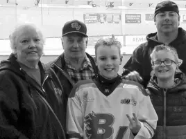  ??  ?? The Paul family of Brookfield are a fixture around Calgary hockey, from left, are Vivian, Bill, Colton, Tyler and Cory Paul.
