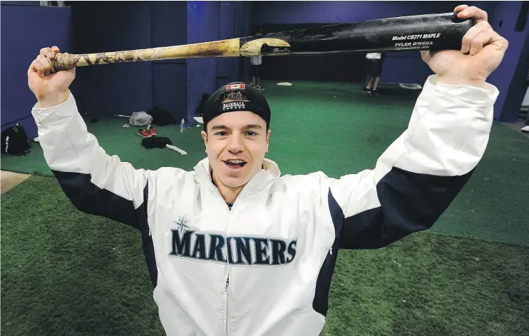  ?? MARK VAN MANEN/PNG FILES ?? Seattle Mariners outfield prospect Tyler O’Neill was named double-A player of the year by Baseball America, hitting 24 homers for a Tennessee club.