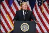  ?? THE ASSOCIATED PRESS ?? President Donald Trump says his new national security strategy puts “America First.”