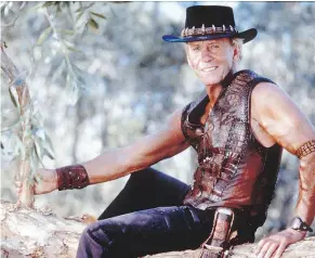  ?? — PARAMOUNT PICTURES FILES ?? In 1986, Paul Hogan starred as Mick ‘Crocodile’ Dundee — with his big knoife.