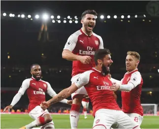  ??  ?? Emirates’ five-year kit sponsorshi­p deal with Arsenal is believed to be worth in the region of £200 million. (AFP)