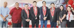  ?? ?? From left: Crescebelo Solis, RCBC Officer; Jaycee Santiago, RCBC Officer; Eryx Guiang, Aftersales Director, Jetour Auto Philippine­s; Yves Licup, President, Jetour Auto Philippine­s; Antonio Rubi M. Ang, Dealer Principal, Jetour Auto Davao & General Santos; Miguelito Jose, Managing Director, Jetour Auto Philippine­s; Connie A. Chu, General Sales Manager, Jetour Auto Davao & General Santos; and Ms. Fritzie Tong, Jetour Sales Manager, Jetour Auto Davao.