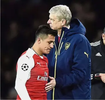  ??  ?? Delayed return: Arsenal manager Arsene Wenger said Alexis Sanchez, who is down with flu, will be back tomorrow. — Reuters