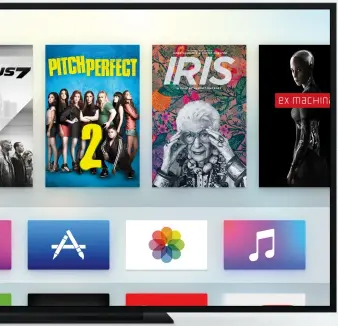  ??  ?? The fourth-generation Apple TV offers media streaming like earlier models, but its promise lies in the ability to build and sell apps and games for it.