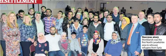  ??  ?? Success story Monklands was the first North Lanarkshir­e area to rehouse refugees from Syria