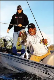  ?? (Photo courtesy XPress Boats) ?? Catching catfish is Bo Jackson’s passion, but he loves catching largemouth bass, too.