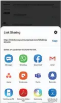  ??  ?? Samsung’s Link Sharing lets you upload large files from a Galaxy device to Samsung Cloud and then send links to others.