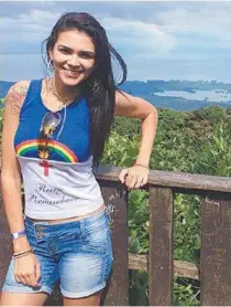  ?? REPRODUÇÃO / FACEBOOK ?? Raynéia, de Pernambuco, morava na Nicarágua havia seis anos