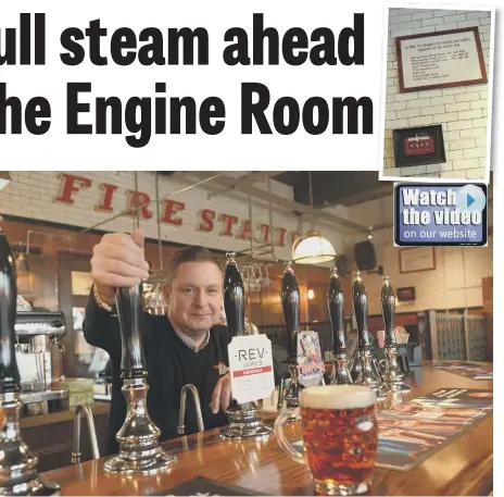  ??  ?? Manager Simon Munro at The Engine Room, the former Fire Station.