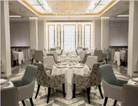  ??  ?? Below: Compass Rose is said to be the largest speciality restaurant at sea. Guests will dine using Versace dinnerware, which have been exclusivel­y designed for Regent Seven Seas Cruises.