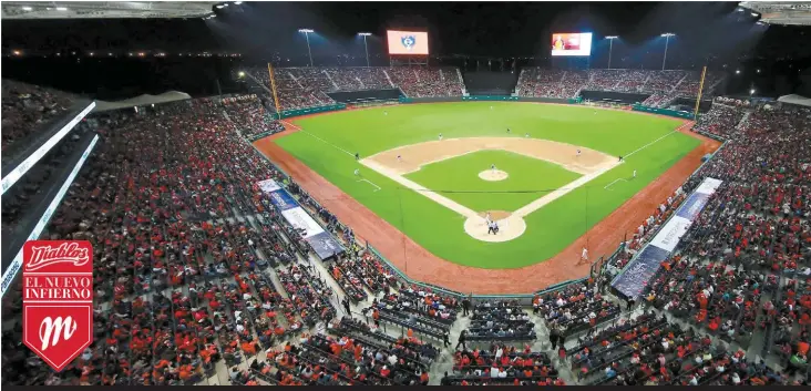  ?? IVÁN LÓPEZ ?? Majestuosa panorámica del primer partido en la historia del estadio Alfredo Harp Helú.