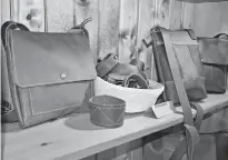  ?? DESIREE ANSTEY/JOURNAL PIONEER ?? Quality handcrafte­d original leather bags made by Janie-Nicole Henderson.